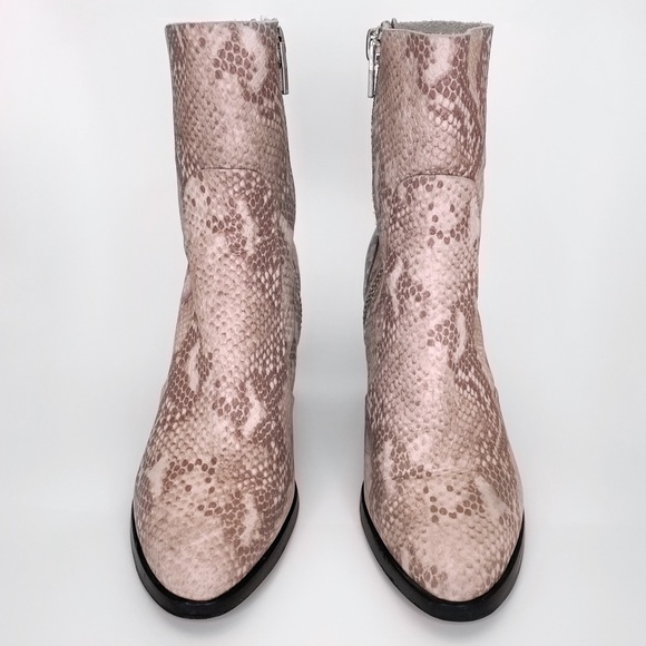 Dolce Vita Samie Snakeskin Booties White Multi - Picture 4 of 9